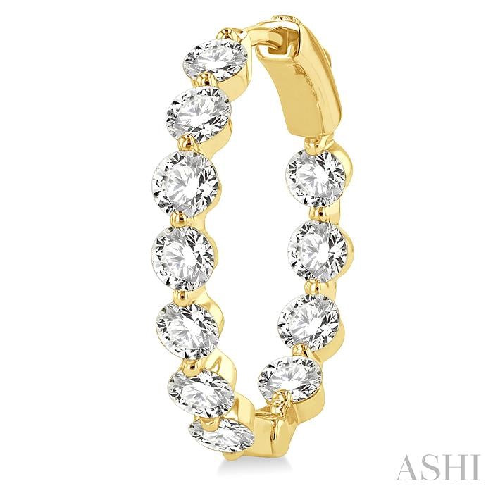 Inside-Out Diamond Round Hoop Earrings