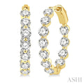 Inside-Out Diamond Round Hoop Earrings
