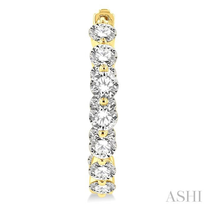 Inside-Out Diamond Round Hoop Earrings