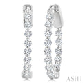 Inside-Out Diamond Round Hoop Earrings