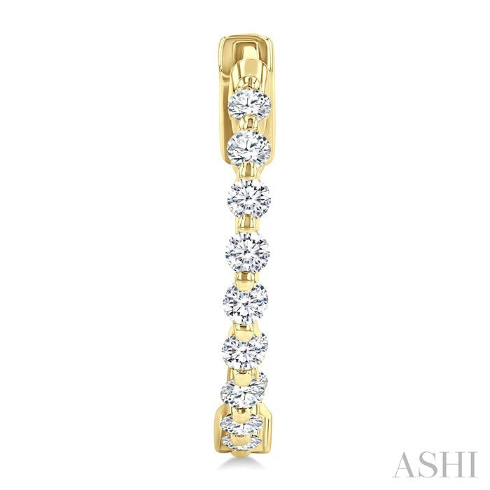 Inside-Out Diamond Round Hoop Earrings