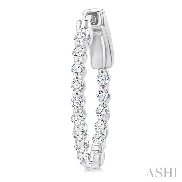 Inside-Out Diamond Round Hoop Earrings