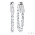 Inside-Out Diamond Round Hoop Earrings