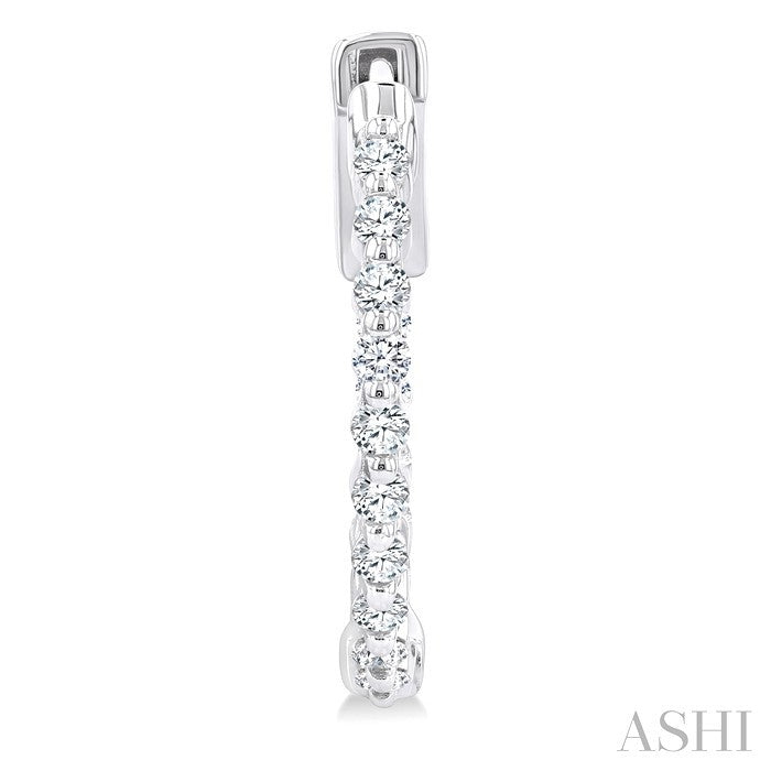 Inside-Out Diamond Round Hoop Earrings