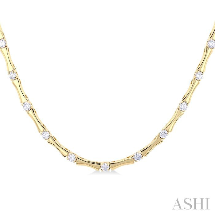 Halfway Diamond Fashion Bamboo Necklace