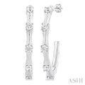 Diamond Fashion Bamboo Half Hoop Earrings
