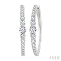 Graduated Riviera Diamond Hoop Earrings