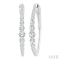 Graduated Riviera Diamond Hoop Earrings