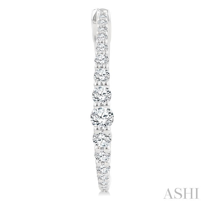 Graduated Riviera Diamond Hoop Earrings