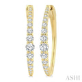 Graduated Riviera Diamond Hoop Earrings