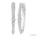 Graduated Riviera Diamond Hoop Earrings