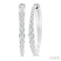 Graduated Riviera Diamond Hoop Earrings