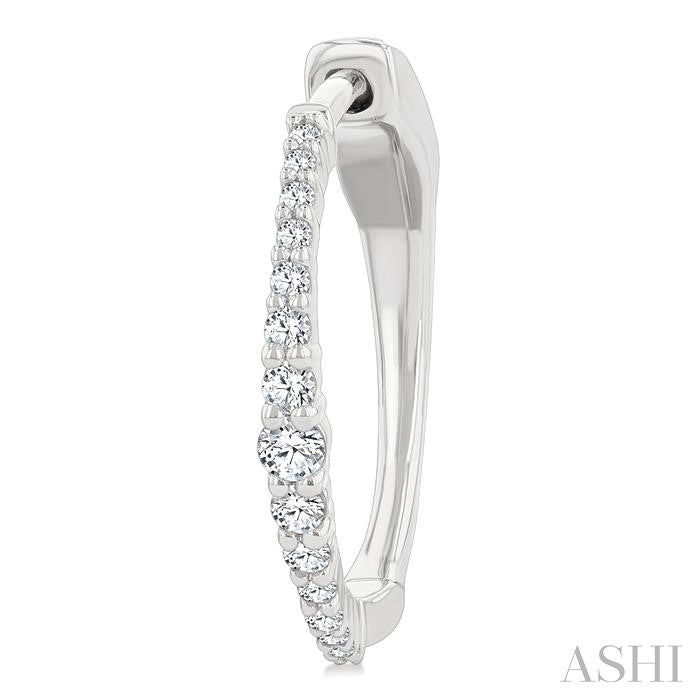Graduated Riviera Diamond Hoop Earrings