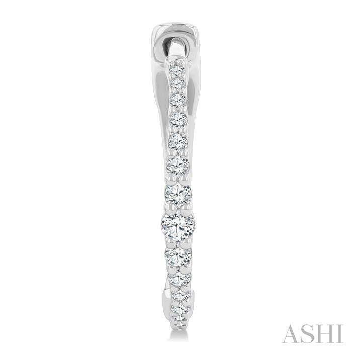 Graduated Riviera Diamond Hoop Earrings
