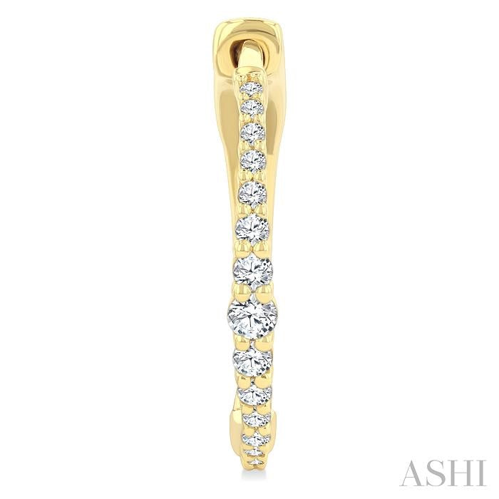 Graduated Riviera Diamond Hoop Earrings