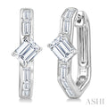 Geometric Diamond Fashion Hoop Earrings