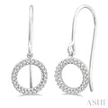 Circle Petite Diamond Fashion Earrings