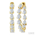 Inside-Out Pear Shape Diamond Hoop Earrings