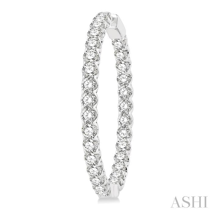 Inside-Out Diamond Round Hoop Earrings