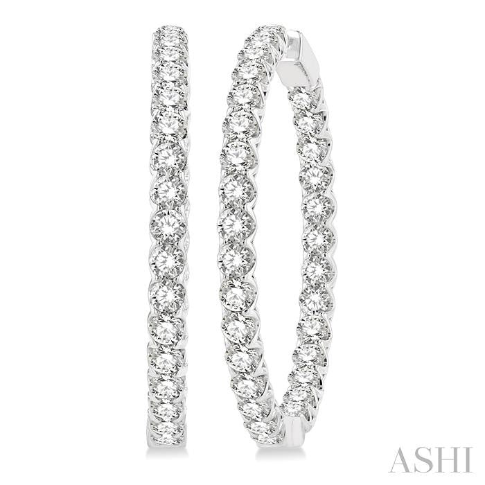 Inside-Out Diamond Round Hoop Earrings