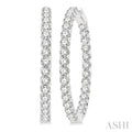 Inside-Out Diamond Round Hoop Earrings