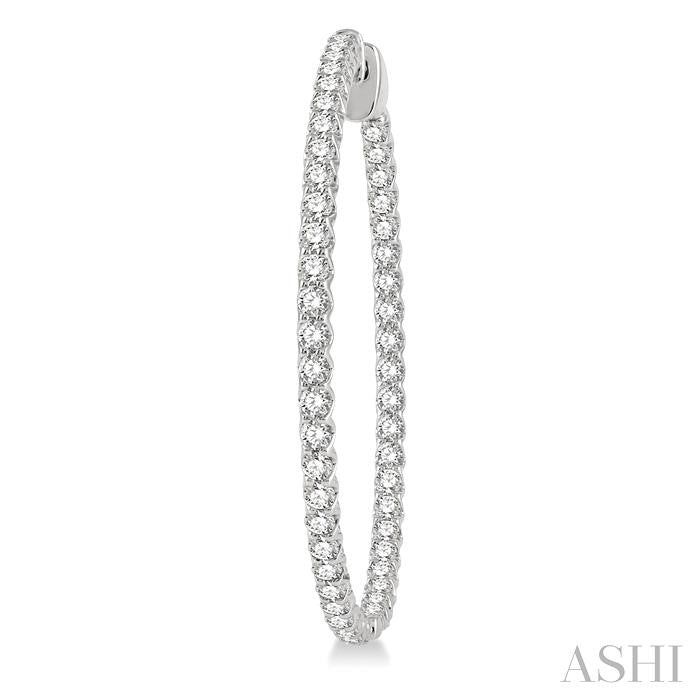 Inside-Out Diamond Round Hoop Earrings