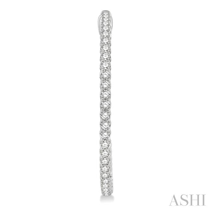 Inside-Out Diamond Round Hoop Earrings