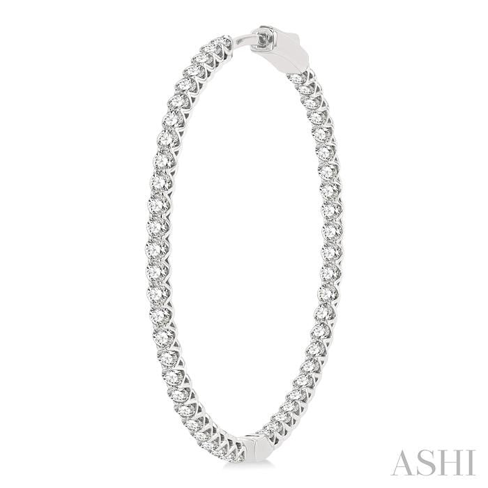 Inside-Out Diamond Round Hoop Earrings