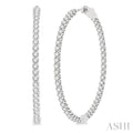 Inside-Out Diamond Round Hoop Earrings