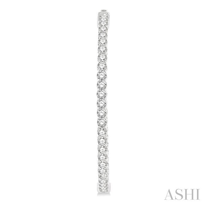 Inside-Out Diamond Round Hoop Earrings