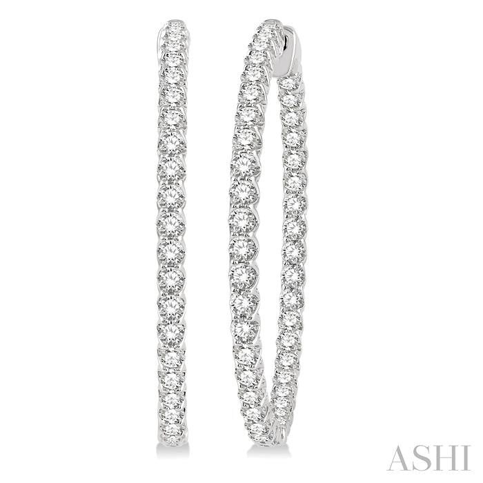 Inside-Out Diamond Round Hoop Earrings