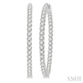 Inside-Out Diamond Round Hoop Earrings