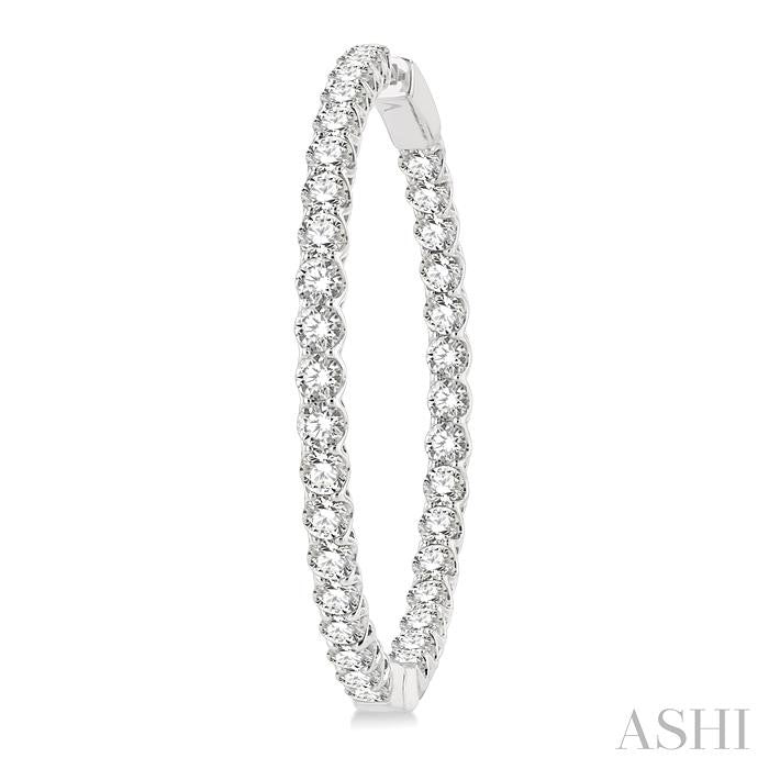 Inside-Out Diamond Round Hoop Earrings