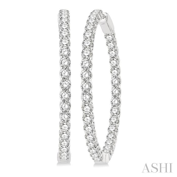 Inside-Out Diamond Round Hoop Earrings