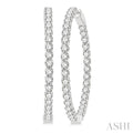 Inside-Out Diamond Round Hoop Earrings