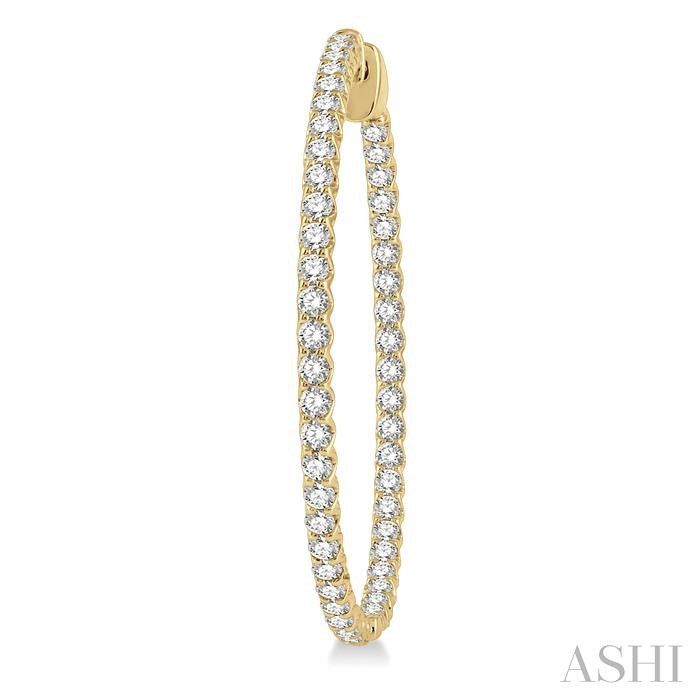 Inside-Out Diamond Round Hoop Earrings