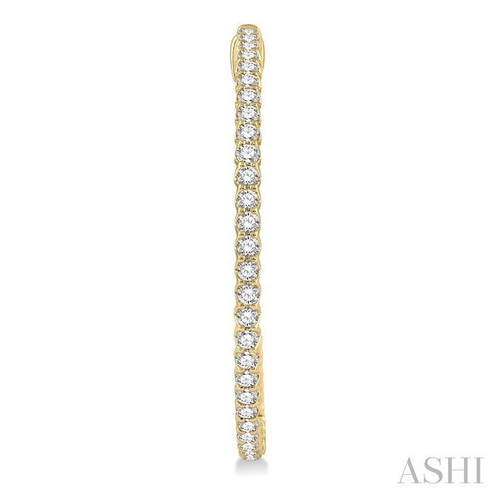 Inside-Out Diamond Round Hoop Earrings