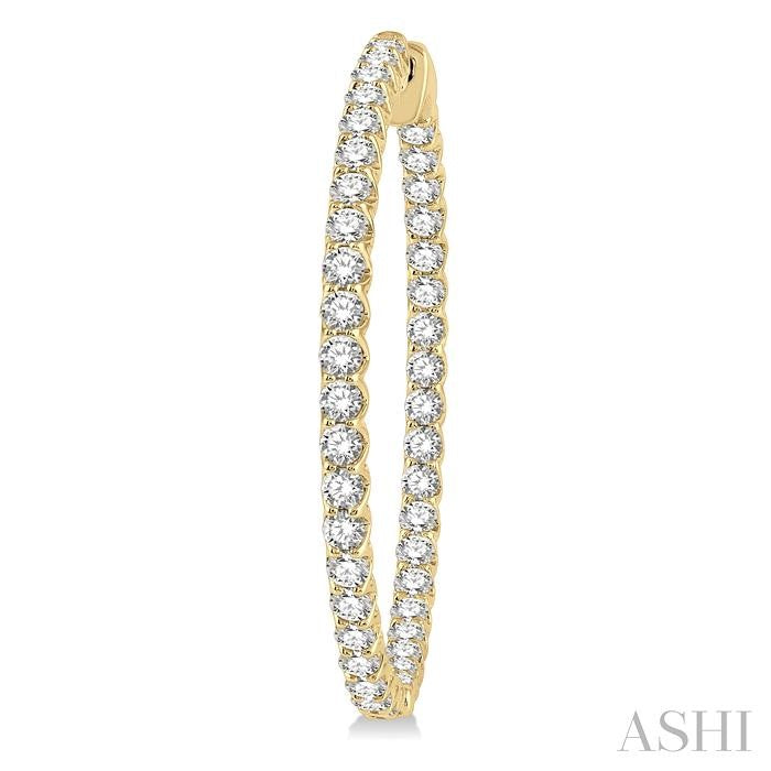 Inside-Out Diamond Round Hoop Earrings