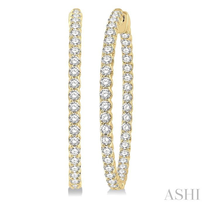 Inside-Out Diamond Round Hoop Earrings