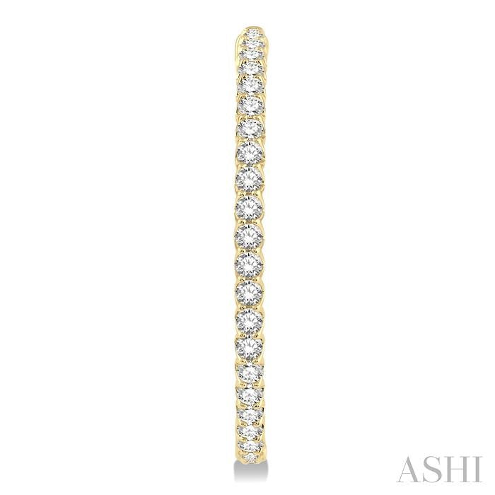 Inside-Out Diamond Round Hoop Earrings