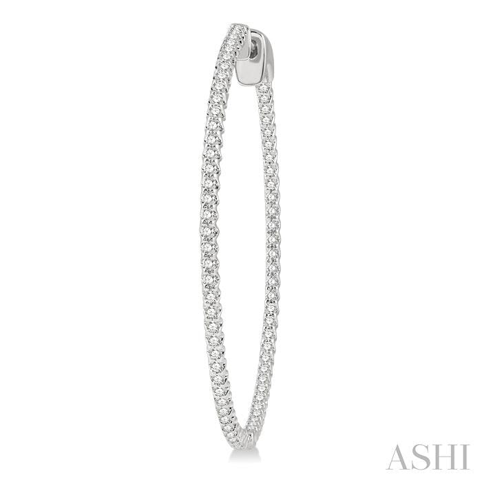 Inside-Out Diamond Round Hoop Earrings