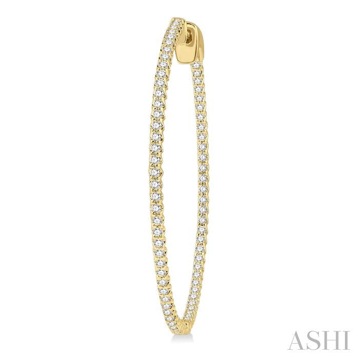 Inside-Out Diamond Round Hoop Earrings