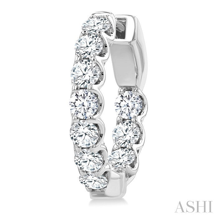Inside-Out Diamond Round Hoop Earrings