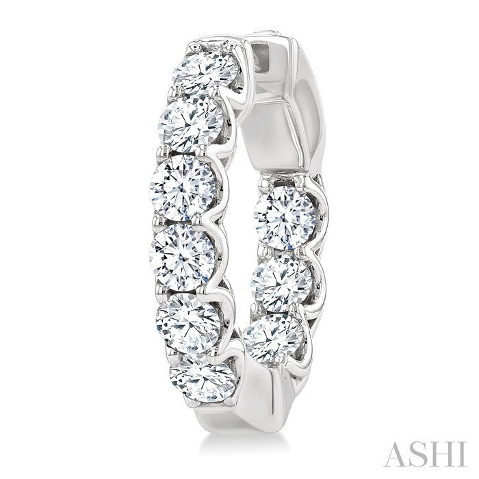 Inside-Out Diamond Round Hoop Earrings