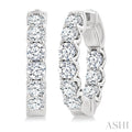 Inside-Out Diamond Round Hoop Earrings