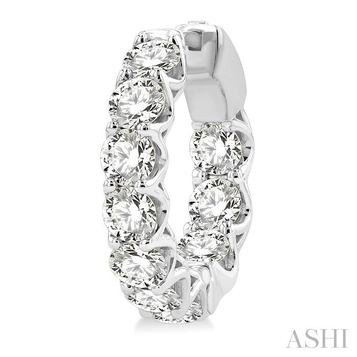 Inside-Out Diamond Round Hoop Earrings