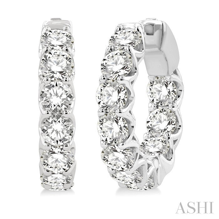 Inside-Out Diamond Round Hoop Earrings