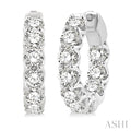 Inside-Out Diamond Round Hoop Earrings