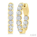 Inside-Out Diamond Round Hoop Earrings