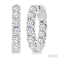 Inside-Out Diamond Round Hoop Earrings